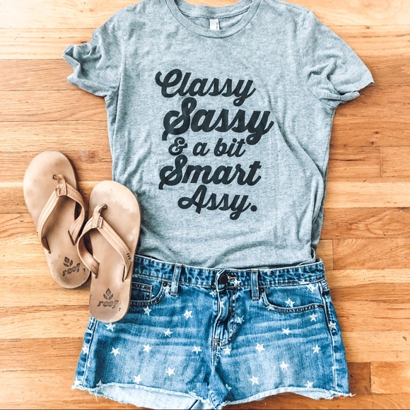 Tops - Gray Graphic T-Shirt